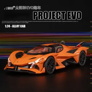 Vibrant Orange Alloy Sports Car Model 1:24 Scale 10 S11da2c2ca36a4c2581cefc8cc2fc44a0U