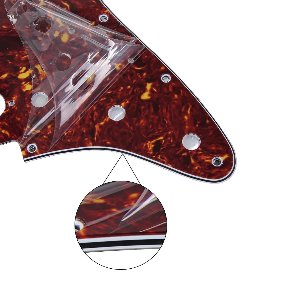 Red Tortoise Shell Pickguard for Fender-Style Guitars 3 Red Tortoise Shell Pickguard for Fender-Style Guitars - Image 3