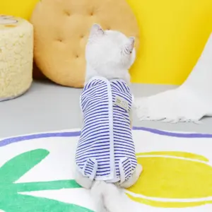 Striped Cat Post-Surgery Recovery Suit in Sizes S-XL 14 S11f805acf84a4af5ab4d1b07c10f7f8fz