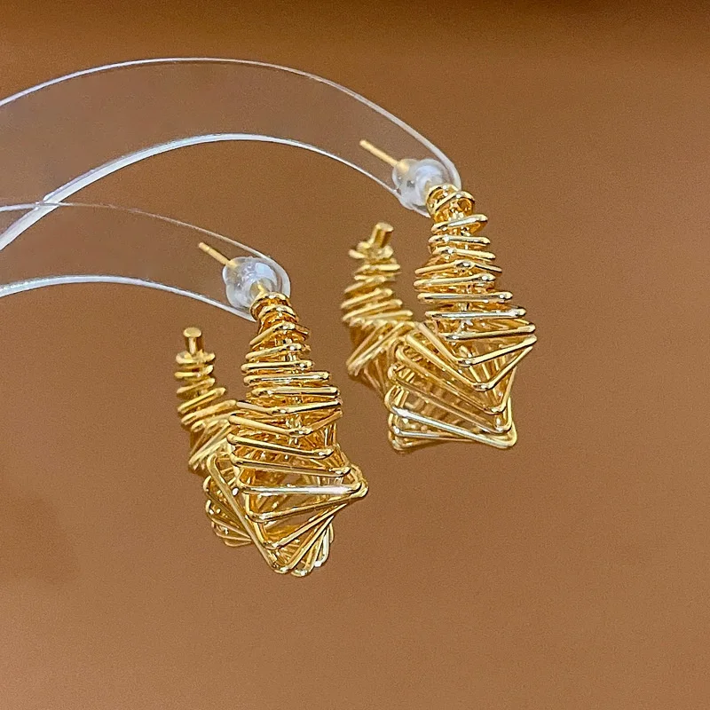 Vintage Gold and Silver Copper Hoop Earrings 5 Vintage Gold and Silver Copper Hoop Earrings - Image 5