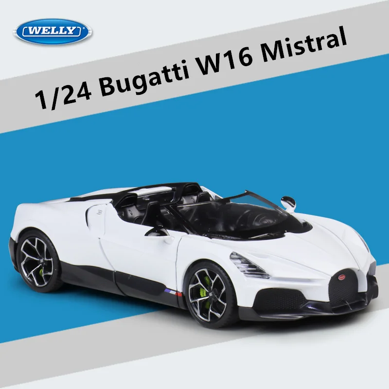Bugatti W16 Mistral 1:24 Diecast Model in Red 9 Bugatti W16 Mistral 1:24 Diecast Model in Red - Image 9