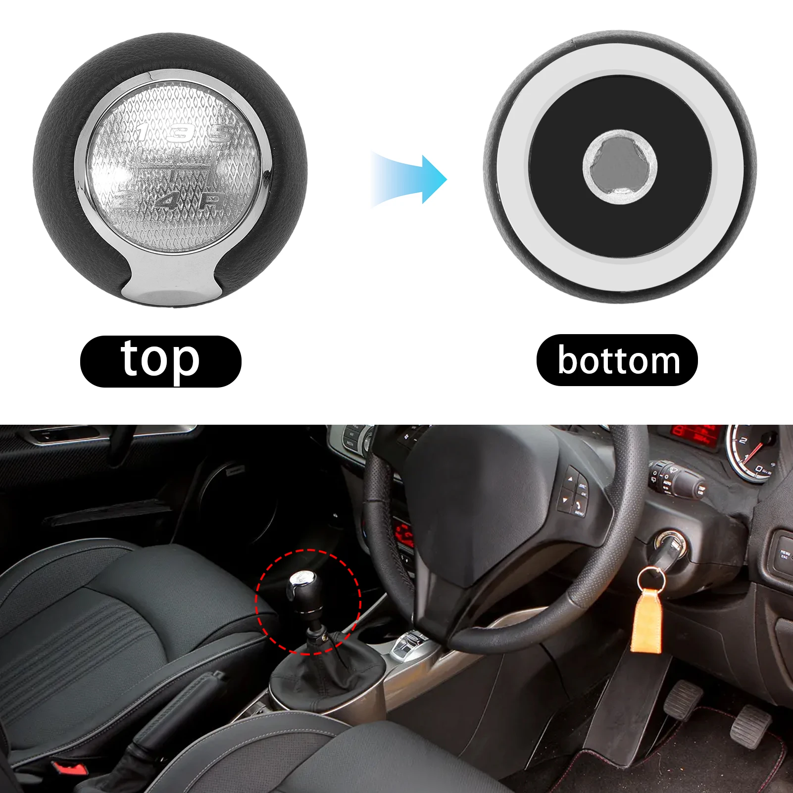 Alfa Romeo Mito 5-Speed Gear Shift Knob 5 Alfa Romeo Mito 5-Speed Gear Shift Knob - Image 5