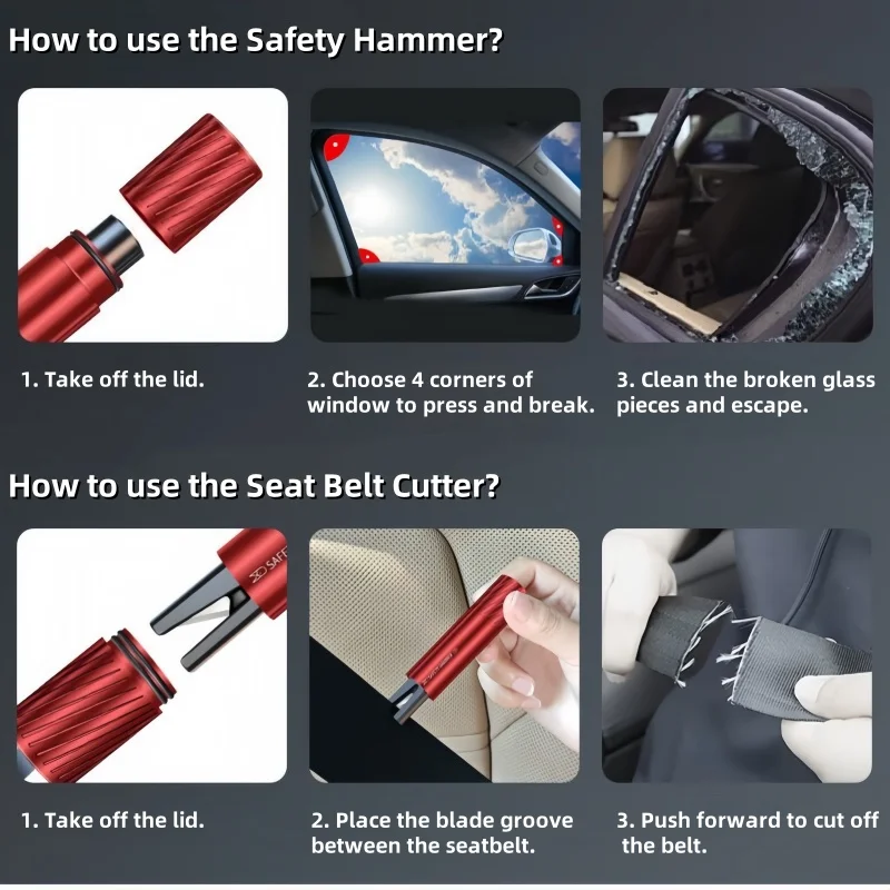Car Emergency Rescue Tool with Window Breaker 6 Car Emergency Rescue Tool with Window Breaker - Image 6