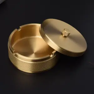 Brass Ashtray with Optional Lid - Modern Design 12 S12e2c8ea0691498baad49e177bbb1164H