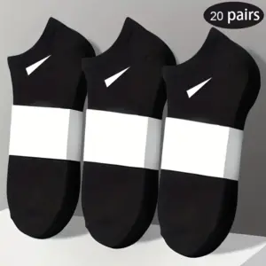 Low-Cut Ankle Socks 10/20 Pairs, 100% Polyester 17 S12e2f7b6973b426587526be58c92e454o