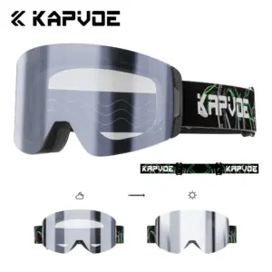 KAPVOE Photochromic Ski Goggles with Impact-Resistant Lenses