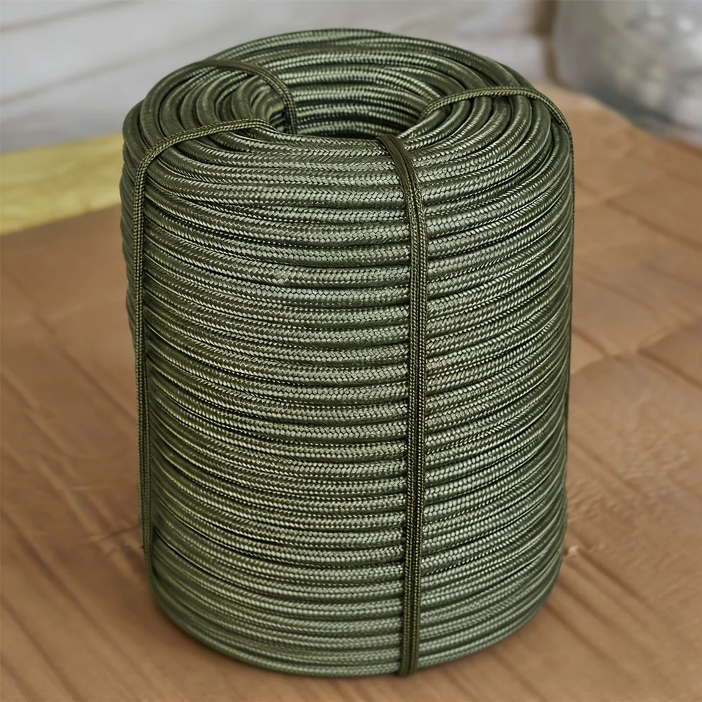 Army Green Braided Nylon Cord, 10mm x 1m 4 Army Green Braided Nylon Cord, 10mm x 1m - Image 4