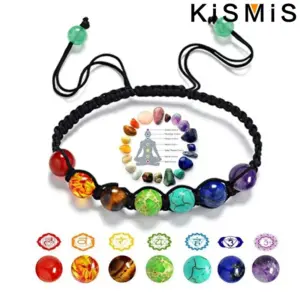 Vibrant Chakra Rainbow Beaded Bracelet 8 S139215c58f6645a9badc1be21f172b94X