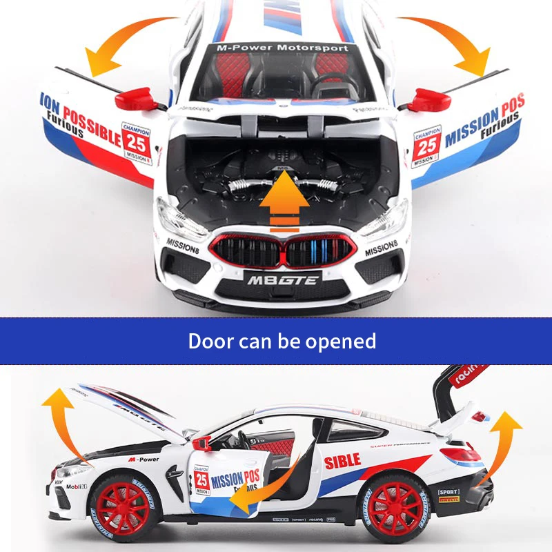 1:24 BMW M8 GTE Race Car Model Display 3 1:24 BMW M8 GTE Race Car Model Display - Image 3
