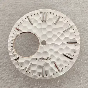 NH38 28.5mm Hammered Texture Watch Dial in Green 19 S140a9a803fc6475c82d118873eba4fb7p