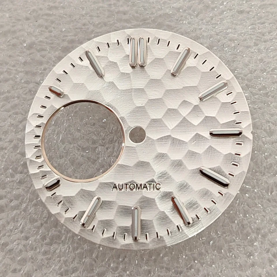 NH38 28.5mm Hammered Texture Watch Dial in Green 10 NH38 28.5mm Hammered Texture Watch Dial in Green - Image 10