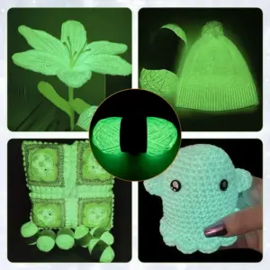 Glow-in-the-Dark Chenille Velvet Yarn for Crafts 15 S140f4877919d4b58a4209bbd5cac76693