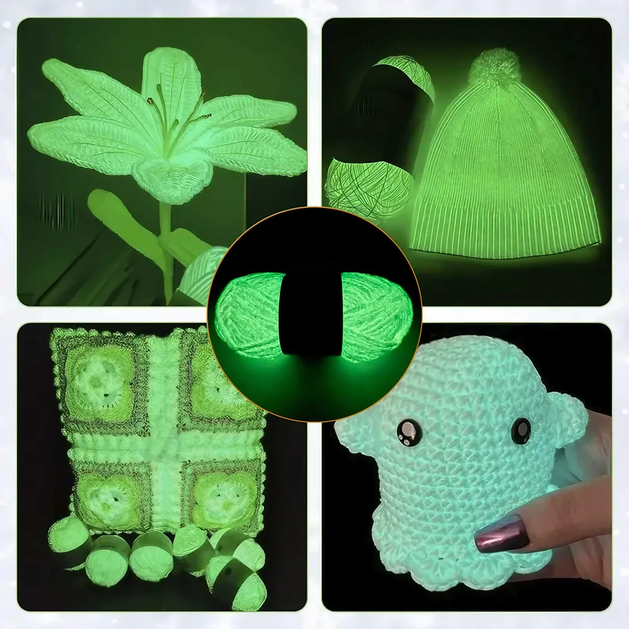 Glow-in-the-Dark Chenille Velvet Yarn for Crafts 6 Glow-in-the-Dark Chenille Velvet Yarn for Crafts - Image 6