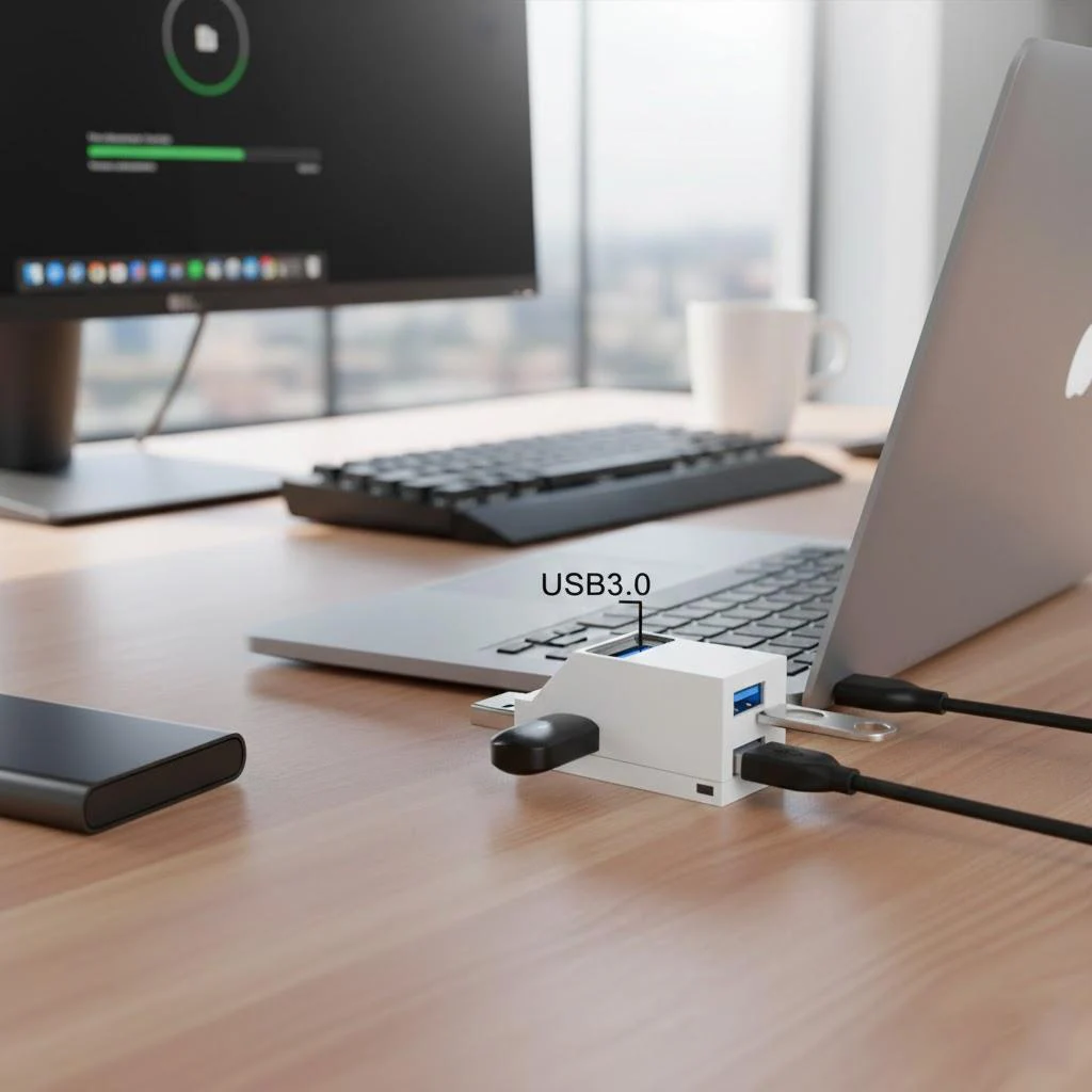 Compact USB 3.0 Hub with 3 Ports in Black or White 10 Compact USB 3.0 Hub with 3 Ports in Black or White - Image 10