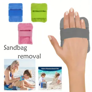 Lightweight Beach Sand Removal Gloves in Blue-M & Blue-L