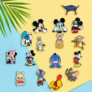 Vibrant Disney Character Enamel Brooch Set 8 S152e1361d0b9453e8689eb27657f9a4fc