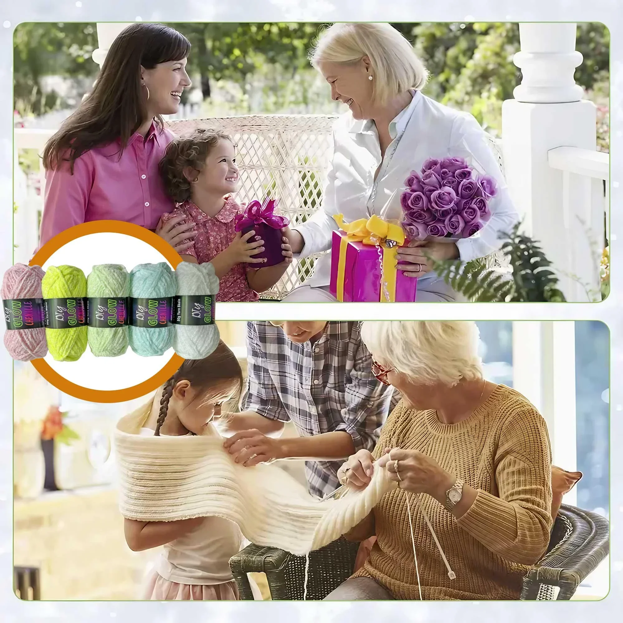 Glow-in-the-Dark Chenille Velvet Yarn for Crafts 5 Glow-in-the-Dark Chenille Velvet Yarn for Crafts - Image 5