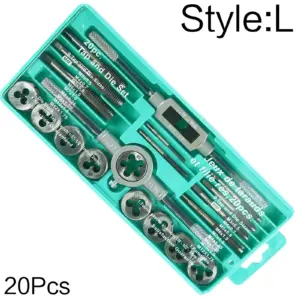 20-Piece Titanium Tap and Die Set for Precision Threading 14 S156280d953034bf68cf19f1762e7ee86l