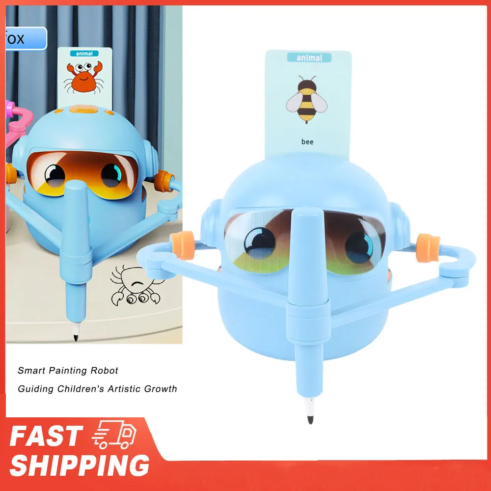 Kids Drawing Robot in Bright Blue 1 Kids Drawing Robot in Bright Blue