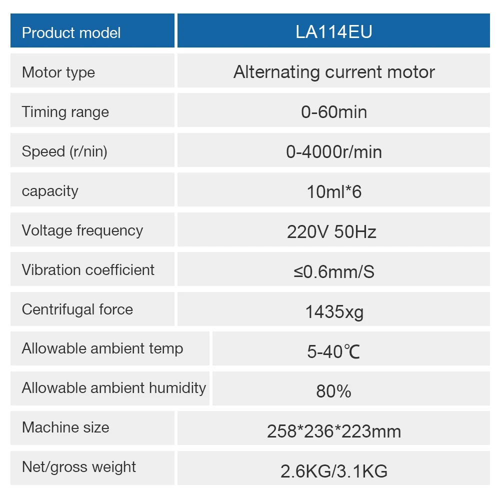 Laboratory Electric Centrifuge 300-4000rpm 6-Tube Capacity 6 Laboratory Electric Centrifuge 300-4000rpm 6-Tube Capacity - Image 6