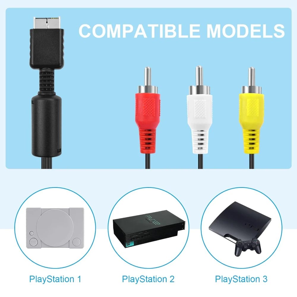 AV to RCA Cable for PlayStation Consoles 6 AV to RCA Cable for PlayStation Consoles - Image 6