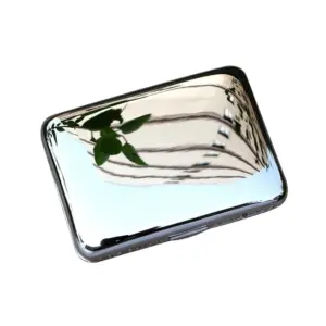 Silver Brass Cigarette Case 94mm x 71mm 12 S173c399666054e728876df23c21897b6g