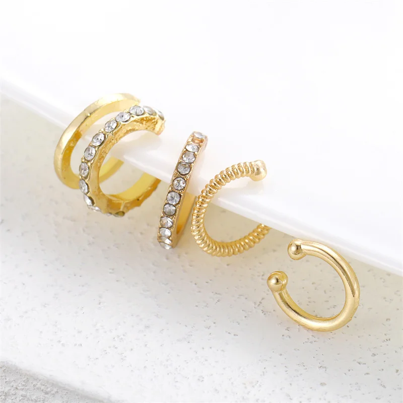 Minimalist Geometric Clip Earrings Set in Six Colors 4 Minimalist Geometric Clip Earrings Set in Six Colors - Image 4