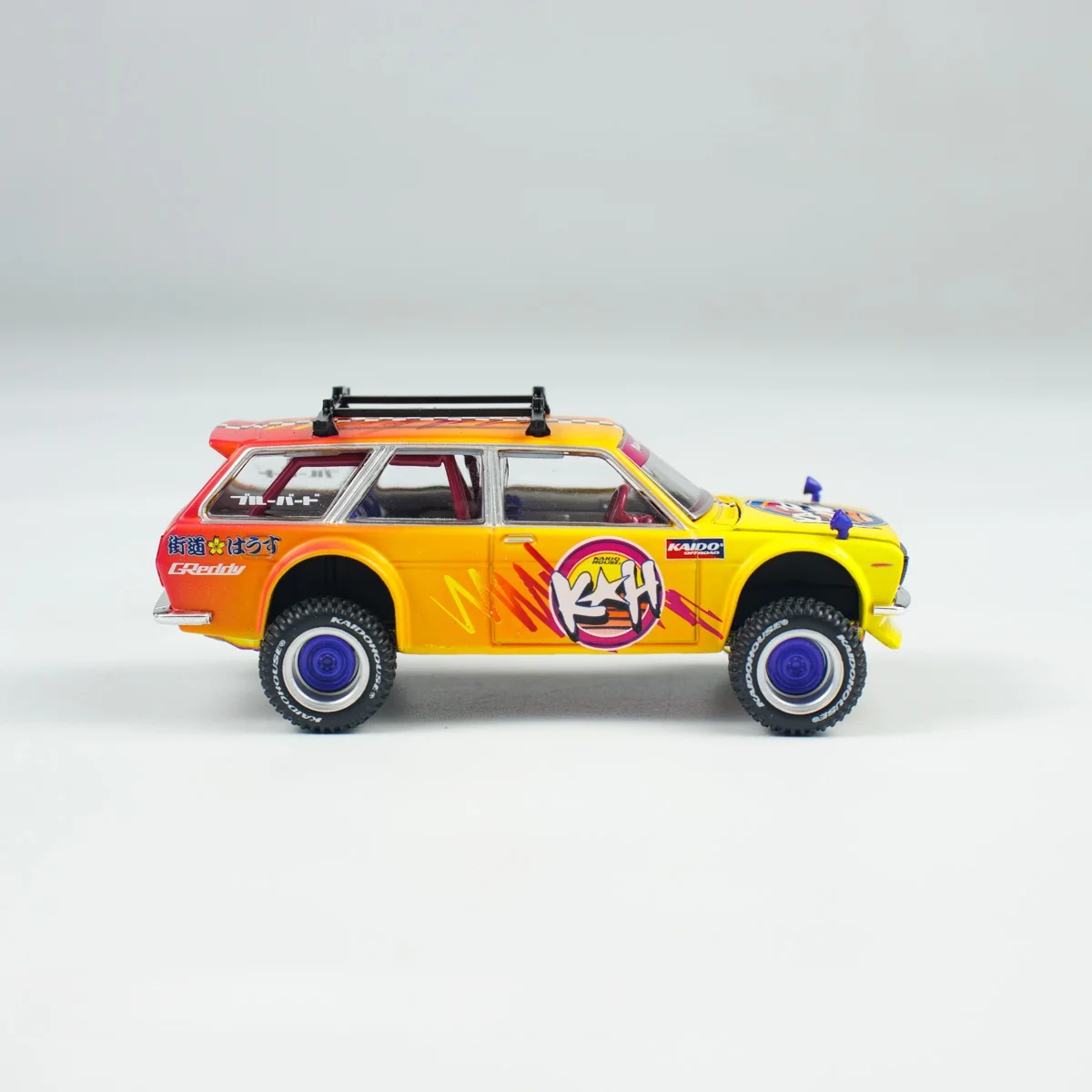 Vibrant Yellow Datsun 510 Off-Road Diecast Model 4 Vibrant Yellow Datsun 510 Off-Road Diecast Model - Image 4