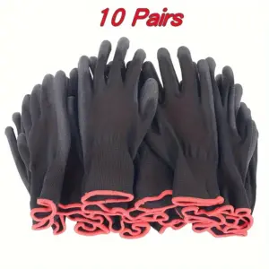 Black Polyurethane Safety Gloves for Work 16 S183d9e5520804b34b64b7f423440391eu