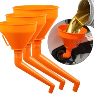 Bright Orange Car and Motorcycle Refueling Funnel