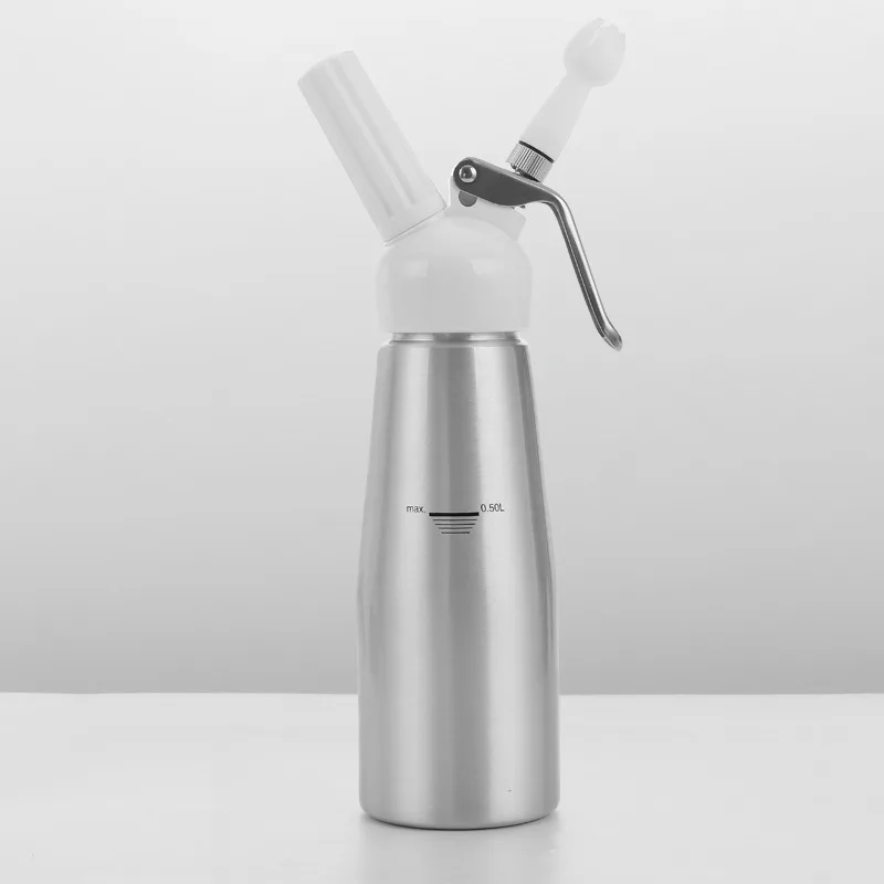 Silver 500ml Whipped Cream Dispenser with Stainless Steel 8 Silver 500ml Whipped Cream Dispenser with Stainless Steel - Image 8