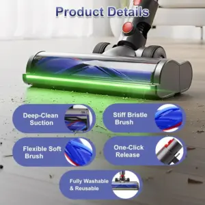 Dyson V7-V15 Compatible Vacuum Brush Head with LED 10 S19f5af35618a497b9ebf7c4bf41b6bee2