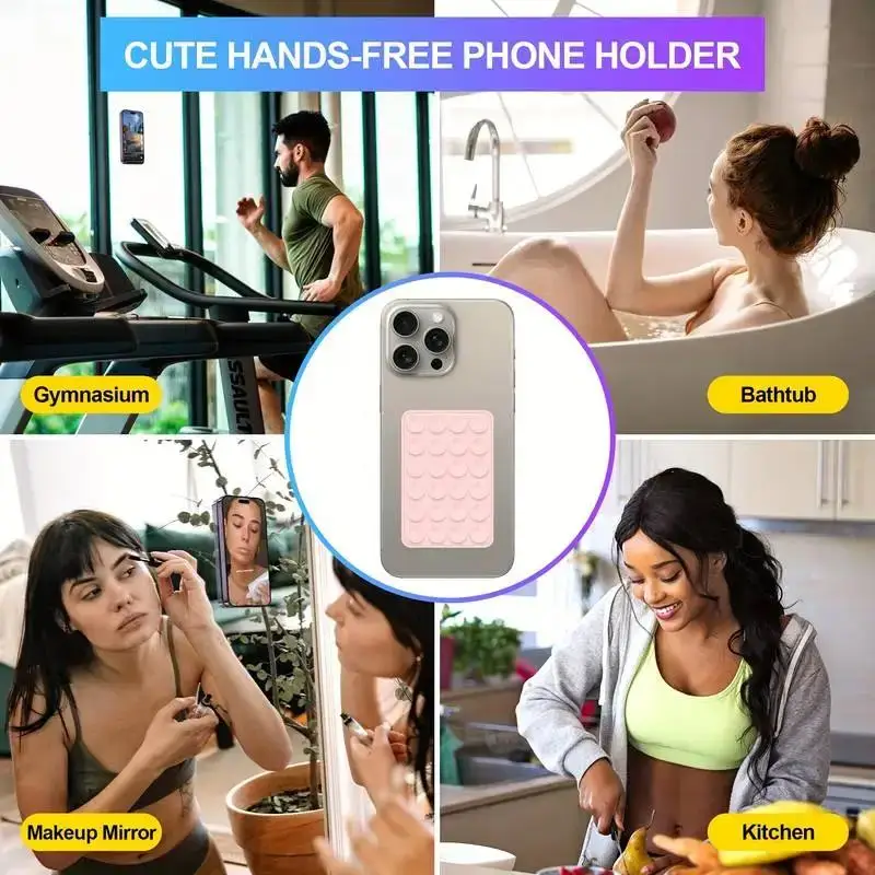 Transparent Silicone Phone Holder with Suction Pad 6 Transparent Silicone Phone Holder with Suction Pad - Image 6