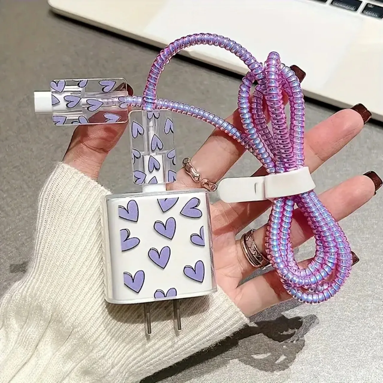 Colorful Protective Charger & Data Cable Set 1 Colorful Protective Charger & Data Cable Set