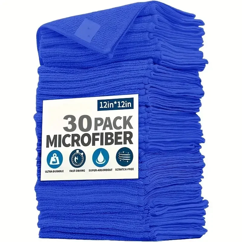 Premium Blue Microfiber Towels Set for Auto and Home 10 Premium Blue Microfiber Towels Set for Auto and Home - Image 10