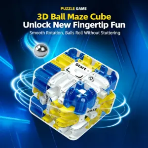Colorful 3D Ball Maze Cube Puzzle