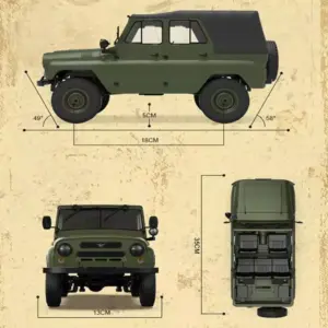WPL C94 UAZ-469 Off-Road RC Model 13 S1c030edc41b944ecad9c3b4dc773b115p