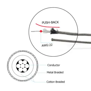 Vintage Nickel Braided Guitar Wiring Wires Set 9 S1c97bbec95bd49158e8f086ad7204034W