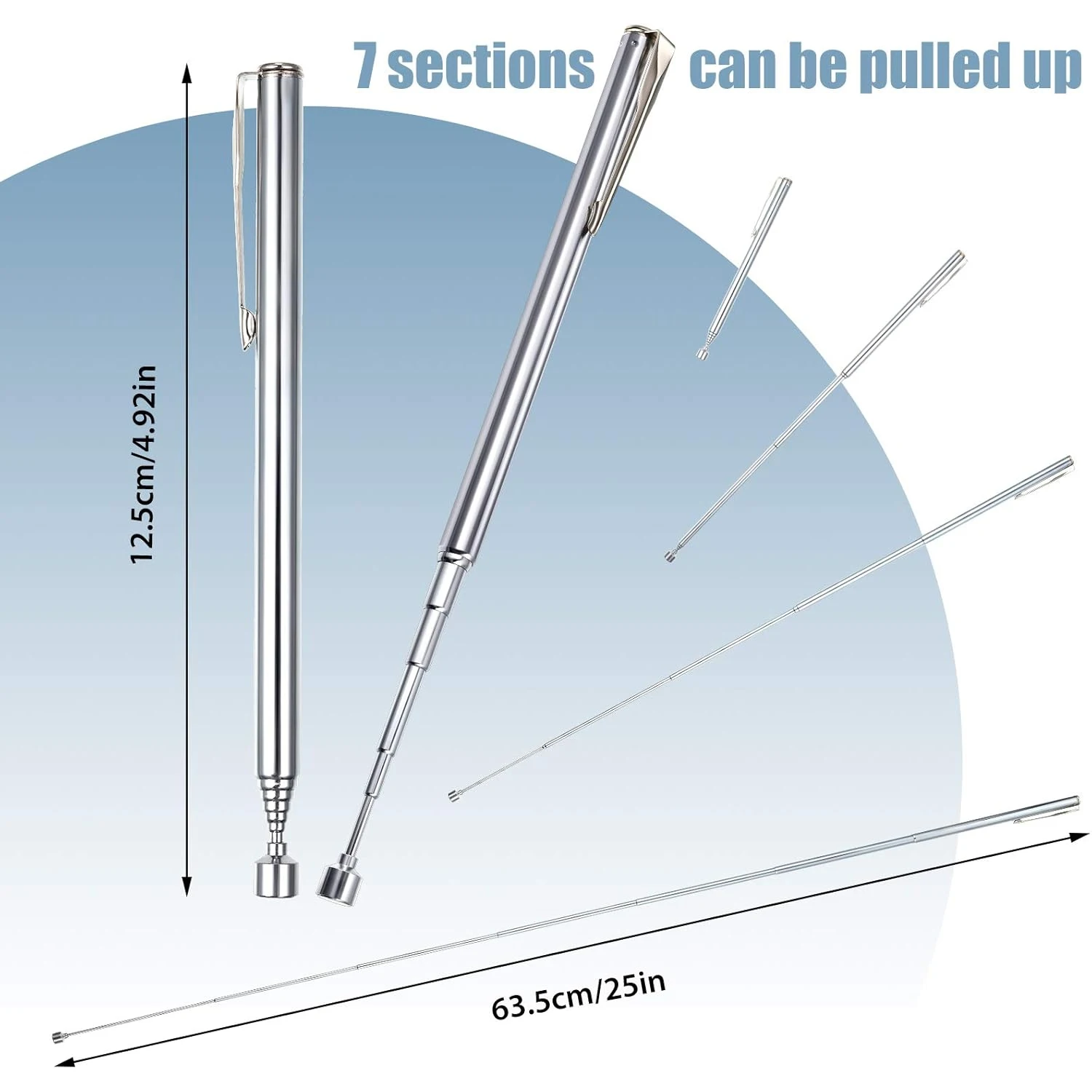 Telescopic Magnetic Pickup Tool with Pocket Clip 3 Telescopic Magnetic Pickup Tool with Pocket Clip - Image 3