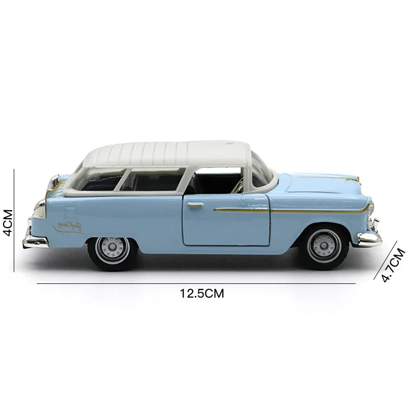 Vintage 1:32 Diecast Car Model in Blue 5 Vintage 1:32 Diecast Car Model in Blue - Image 5