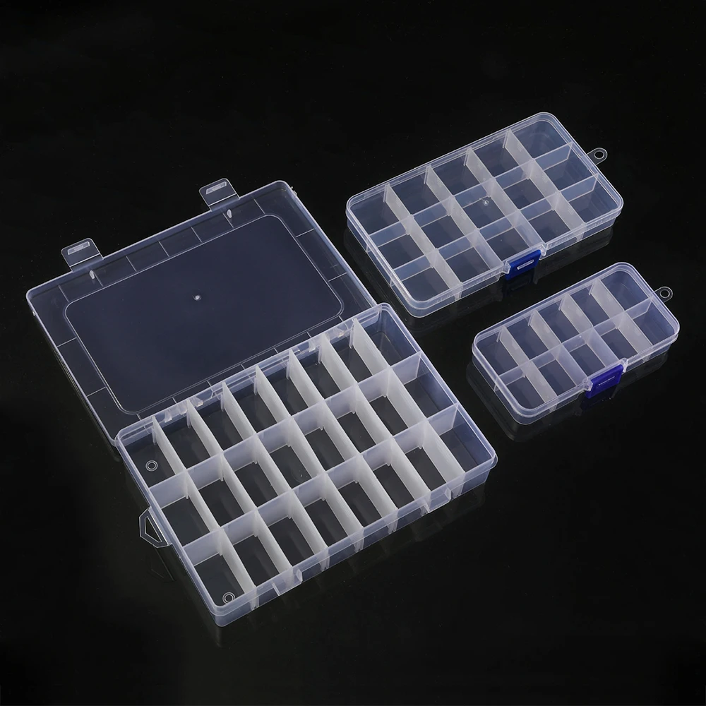24-Grid Clear Plastic Storage Organizer 3 24-Grid Clear Plastic Storage Organizer - Image 3