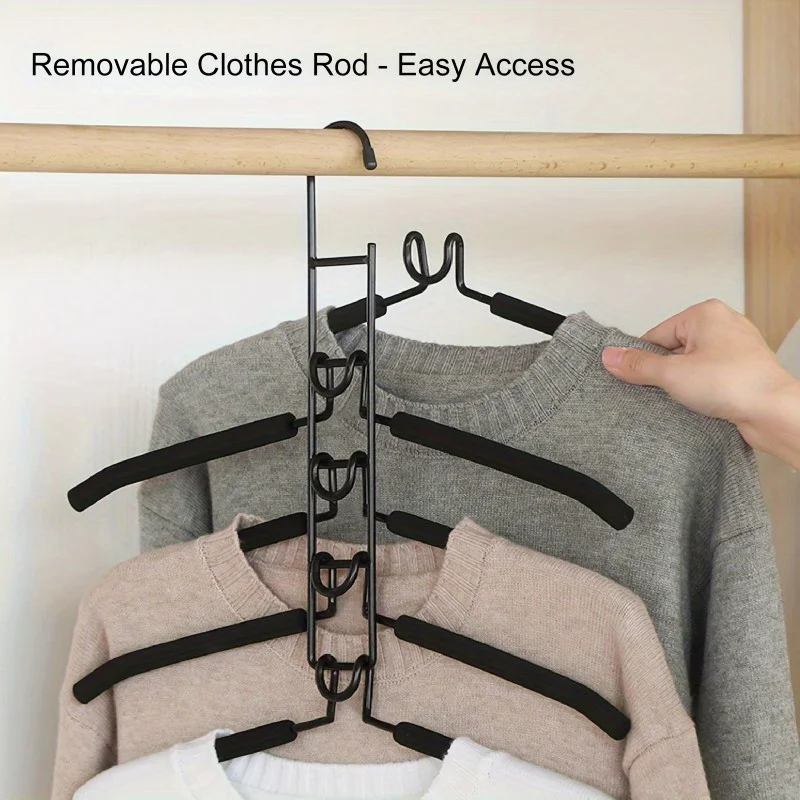 Heavy-Duty Multi-Layer Metal Clothes Hanger 3 Heavy-Duty Multi-Layer Metal Clothes Hanger - Image 3