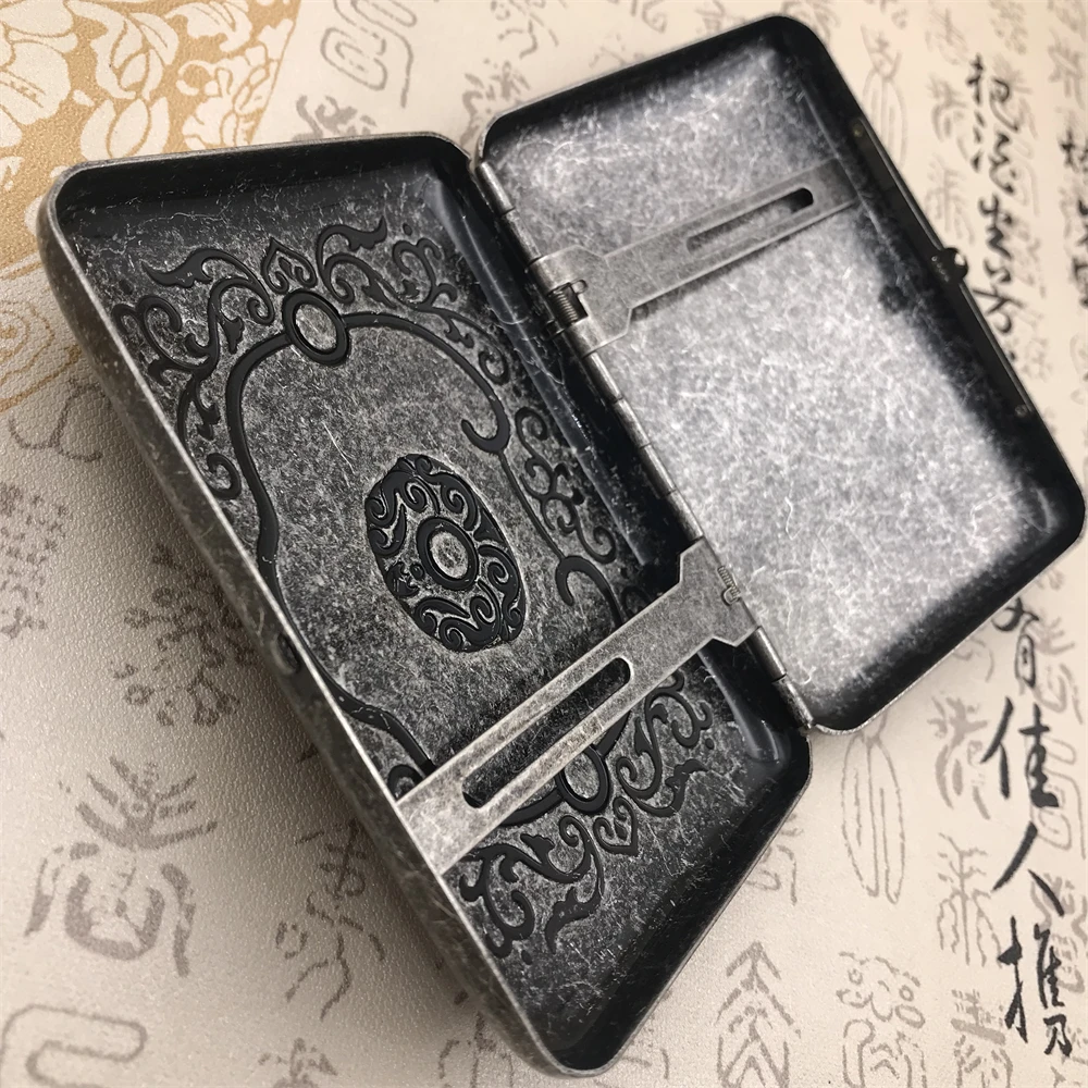 Vintage Brass Dragon Cigarette Case with Embossed Design 3 Vintage Brass Dragon Cigarette Case with Embossed Design - Image 3