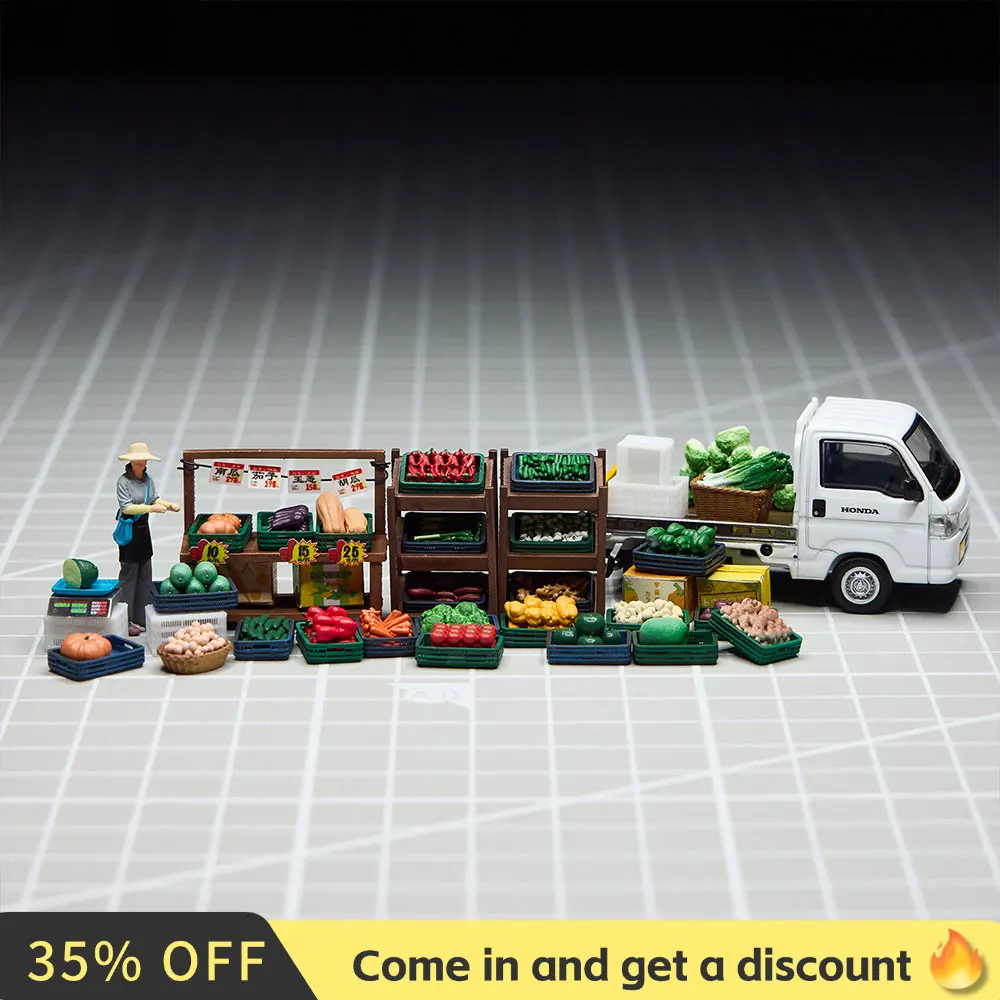 Miniature Vegetable Stand Scene Set for Dioramas 5 Miniature Vegetable Stand Scene Set for Dioramas - Image 5