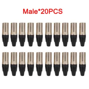 Set of 20 Metal XLR Audio Connectors for Professional Use 17 S1f9211fc1716450dabced72cbe5ee7387