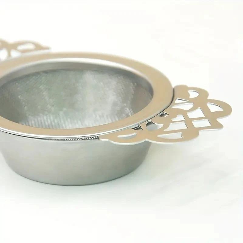 Gold Stainless Steel Tea Infuser with Double Ear Handle 5 Gold Stainless Steel Tea Infuser with Double Ear Handle - Image 5