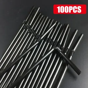 Black Disposable Drinking Straws Set (50–1000 pcs) 18 S20a23c879bb74c728464efb72a692372e
