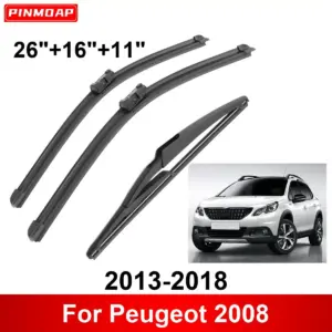 Peugeot 2008 Windshield Wiper Set, 26” Front & 11” Rear