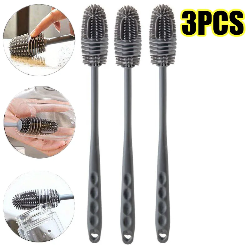 Silicone Bottle Brush with Long Handle 9 Silicone Bottle Brush with Long Handle - Image 9