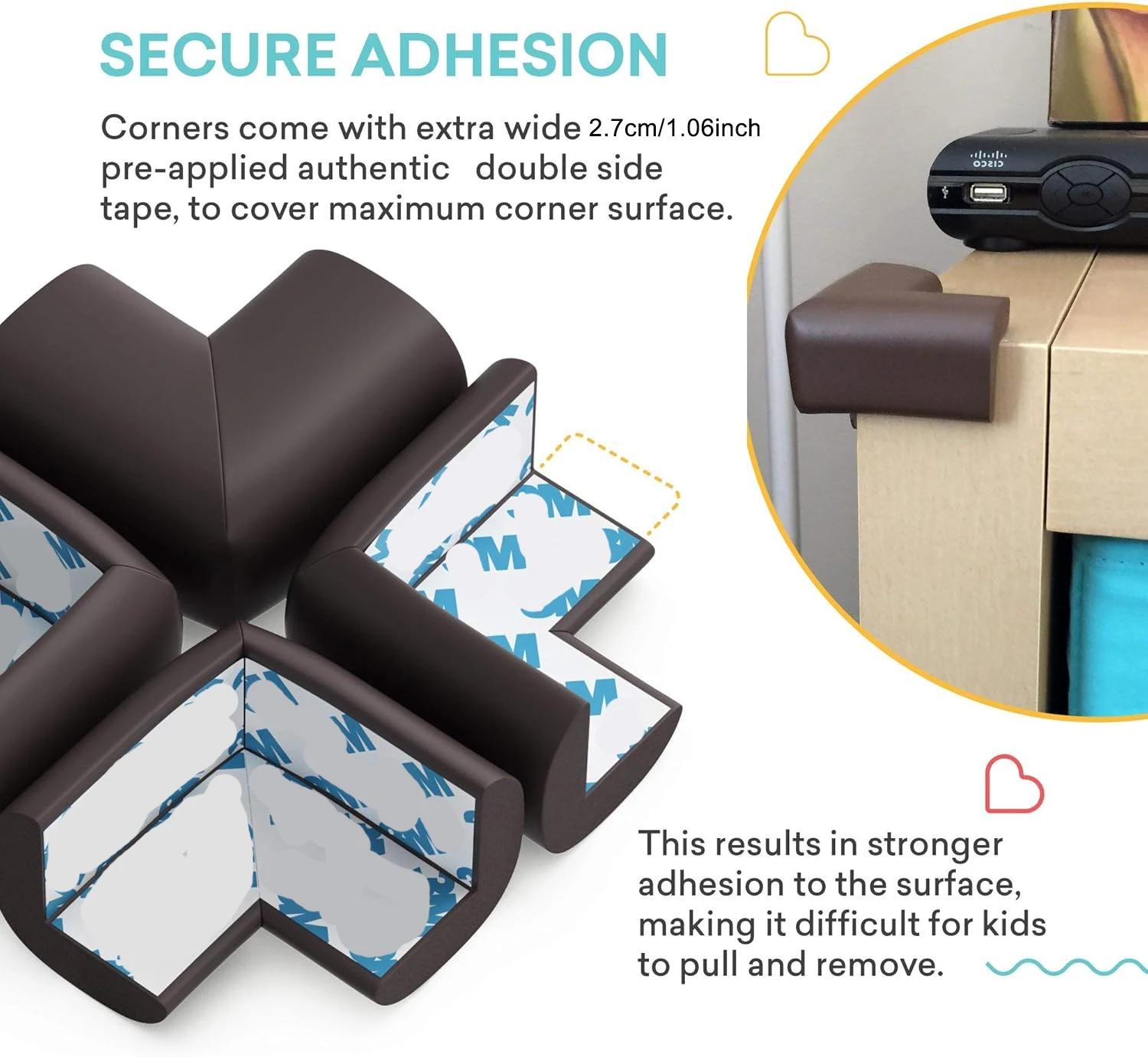 Child Safety Corner Protectors Set in 4 Colors 3 Child Safety Corner Protectors Set in 4 Colors - Image 3